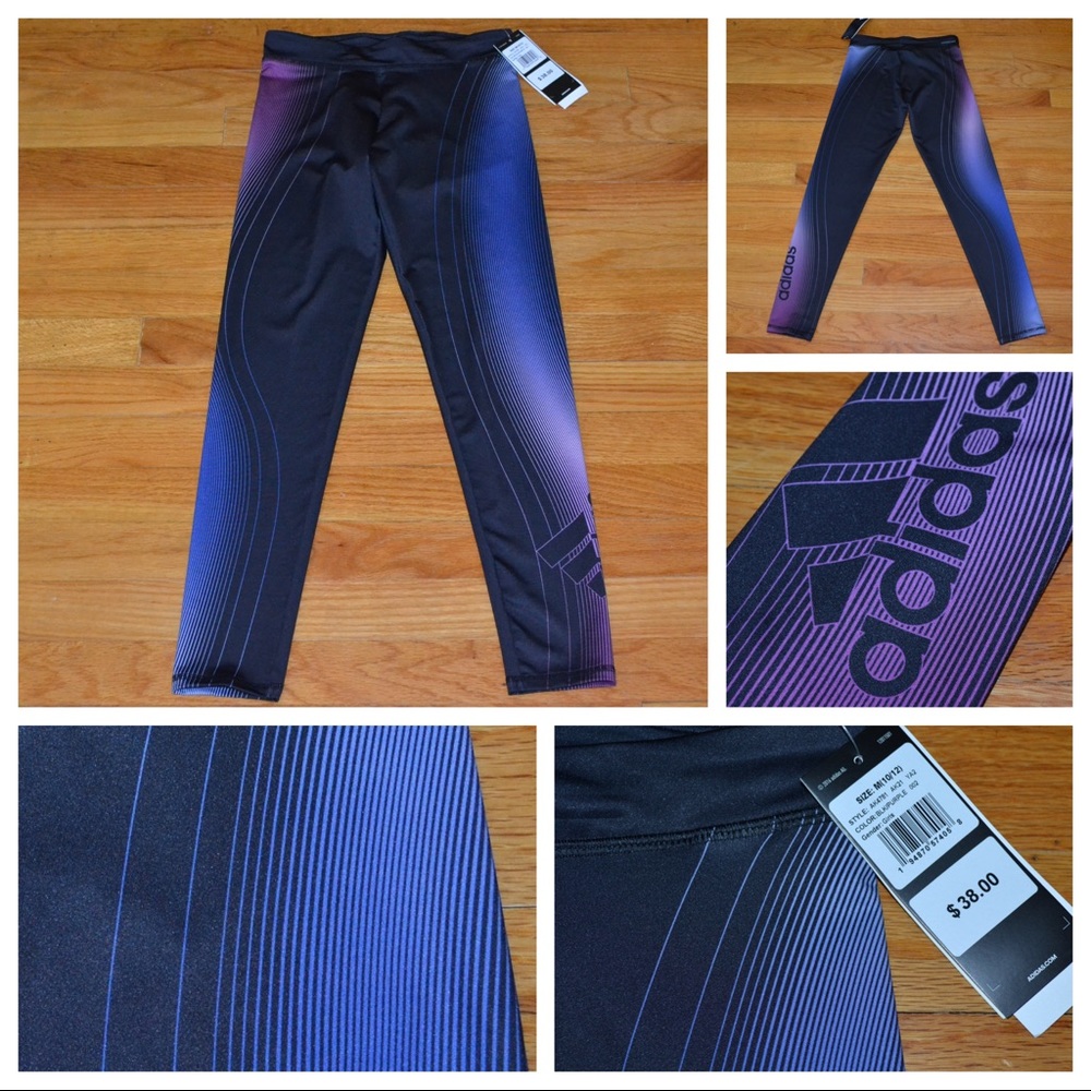 Youth girls Adidas leggings, size M 10/12